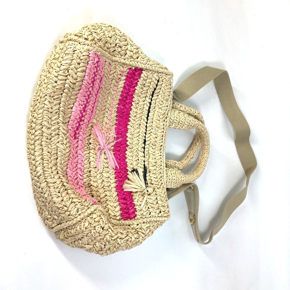 PRADA Cream Raffia Shoulder Bag - Picture 2 of 10